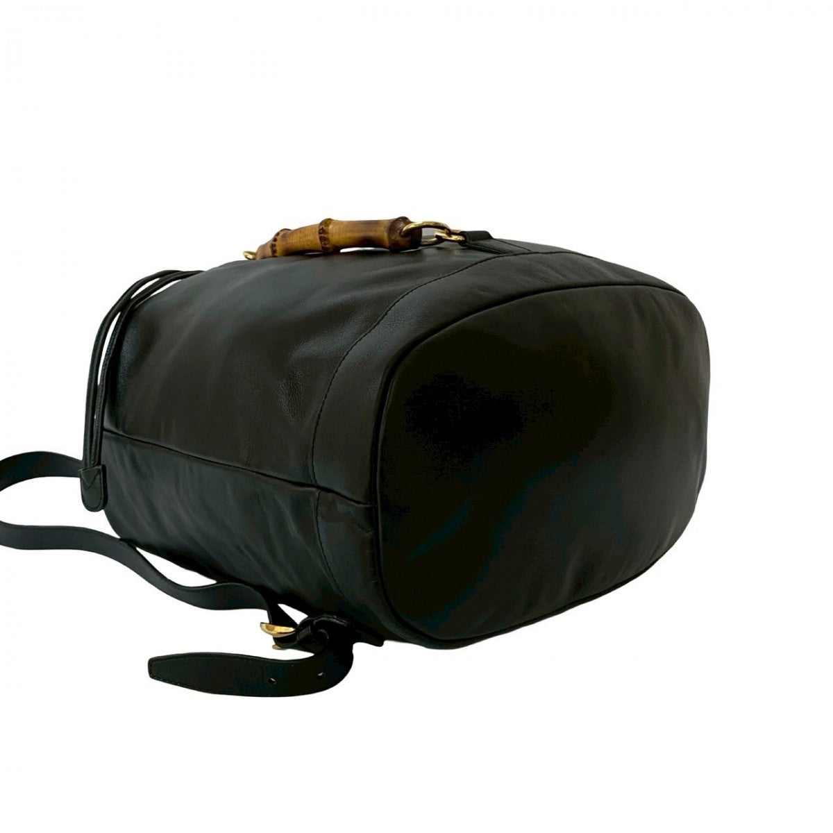 GUCCI Backpack leather black Bamboo