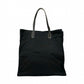 PRADA Shoulder Bag Nylon, Leather black Triangle Logo Metal Women Used Authentic
