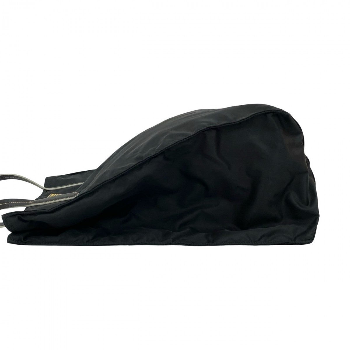 PRADA Shoulder Bag Nylon, Leather black Triangle Logo Metal Women Used Authentic