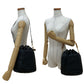 GUCCI Shoulder Bag leather black Bamboo Women Used Authentic