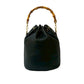 GUCCI Shoulder Bag leather black Bamboo Women Used Authentic