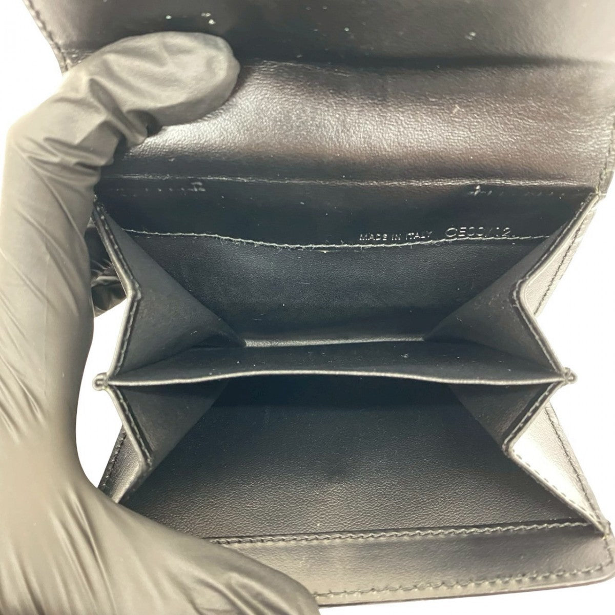 CELINE Tri-fold wallet leather Brown