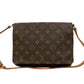 LOUIS VUITTON Shoulder Bag M51257 Leather, PVC Brown Monogram Musette Tango Women Used Authentic