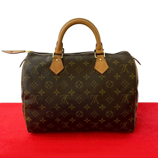 LOUIS VUITTON Handbag M41526 leather Brown Monogram Speedy 30