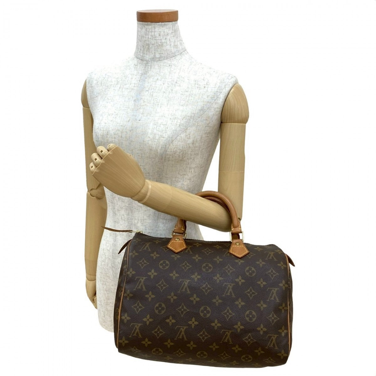 LOUIS VUITTON Handbag M41526 leather Brown Monogram Speedy 30