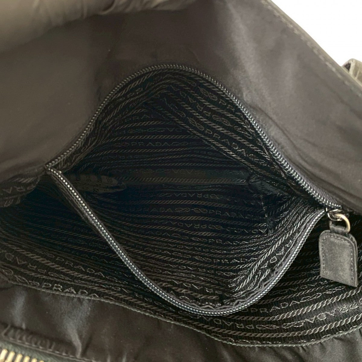 PRADA Shoulder Bag leather black