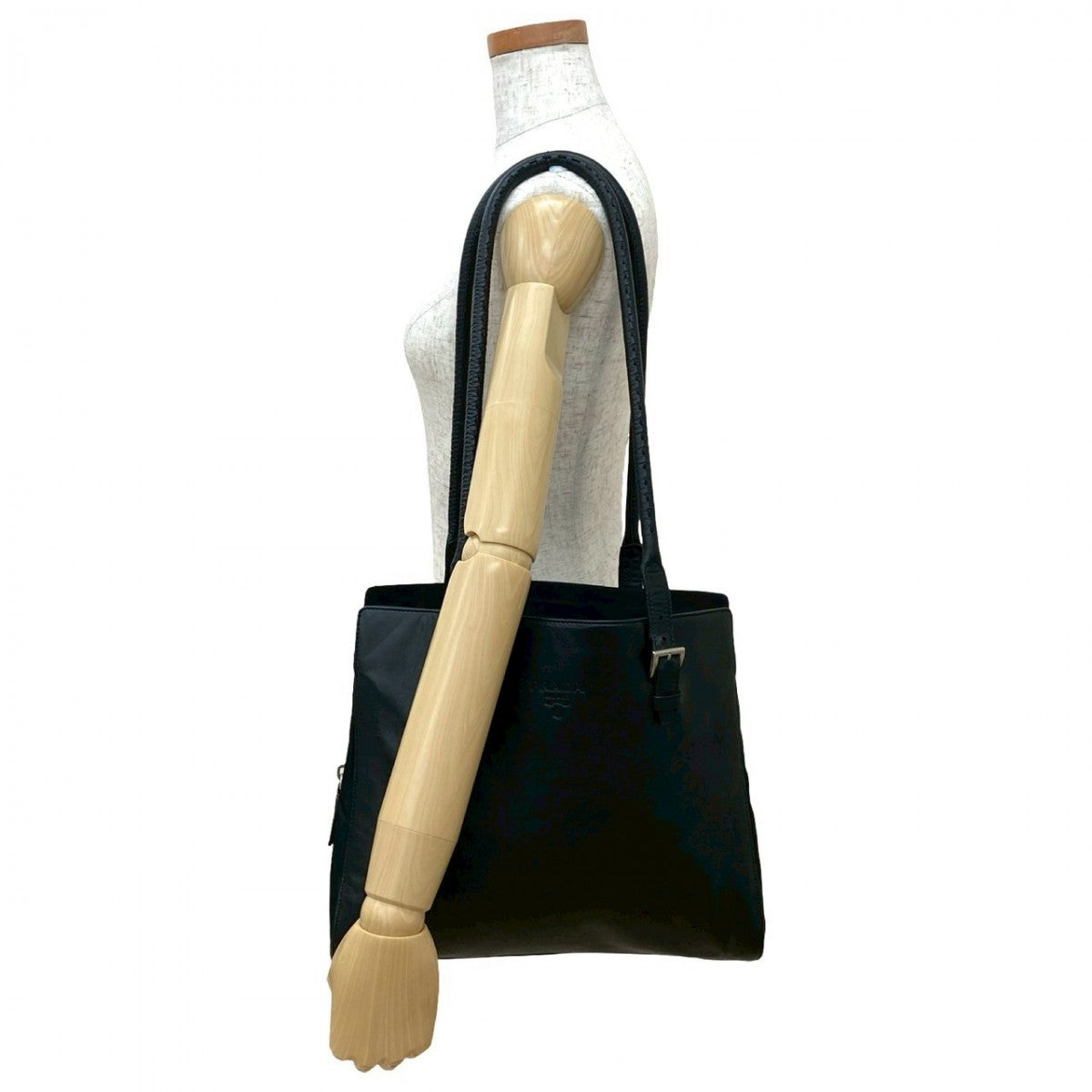 PRADA Shoulder Bag leather black