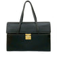 GUCCI Handbag leather black logo Metal Women Used Authentic