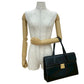 GUCCI Handbag leather black logo Metal Women Used Authentic