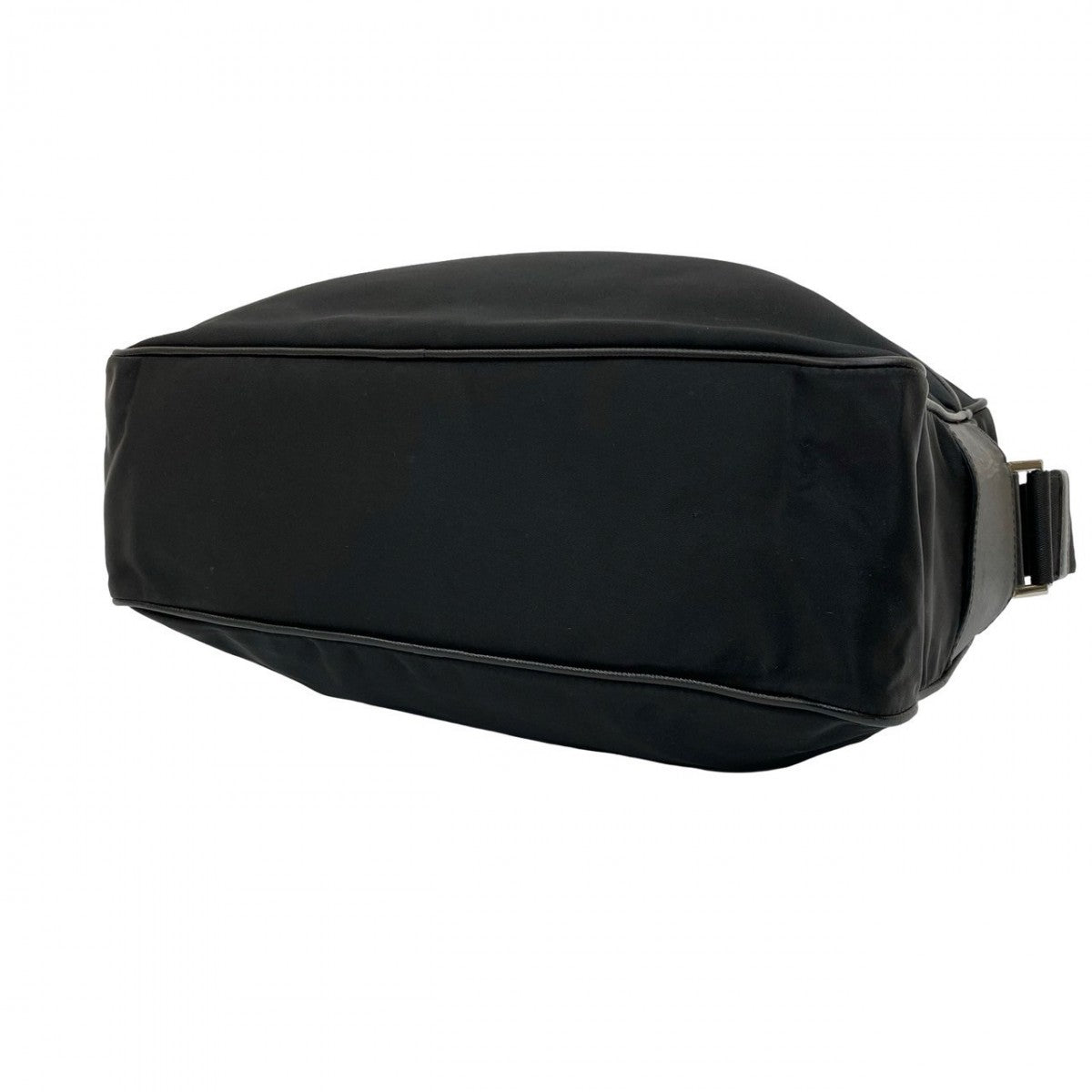 PRADA Shoulder Bag Leather, Nylon black Triangle Logo Metal mens Used Authentic