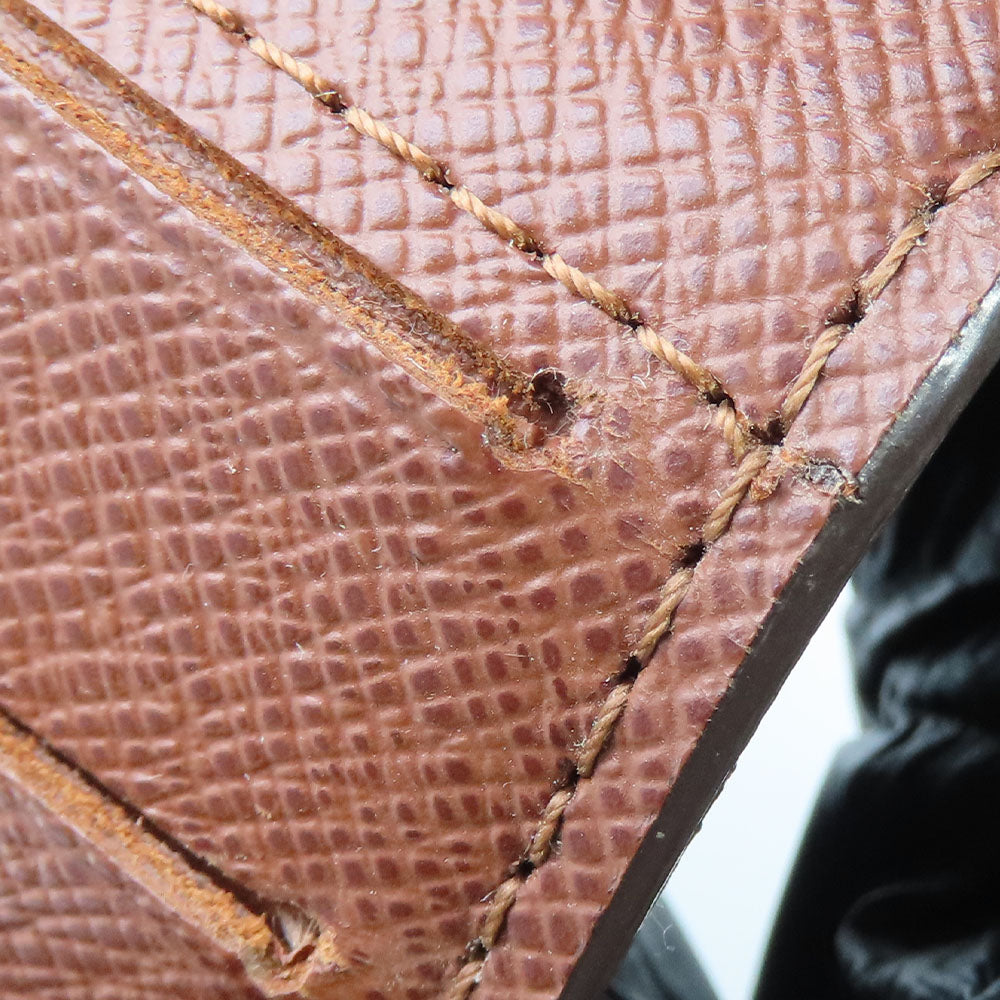 LOUIS VUITTON Bifold Wallet M61667 Monogram Brown Compact zip Women Used Authentic