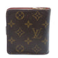 LOUIS VUITTON Bifold Wallet M61667 Monogram Brown Compact zip Women Used Authentic
