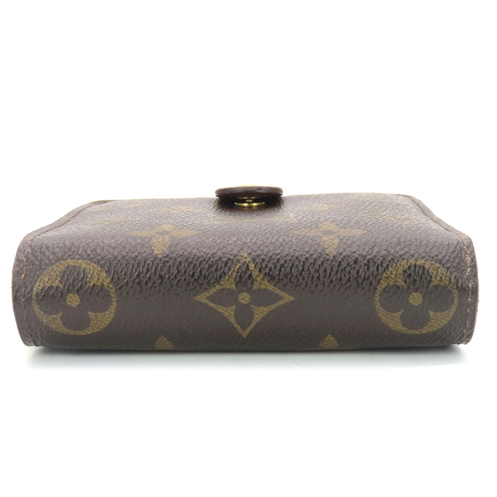 LOUIS VUITTON Bifold Wallet M61667 Monogram Brown Compact zip Women Used Authentic