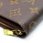 LOUIS VUITTON Bifold Wallet M61667 Monogram Brown Compact zip Women Used Authentic