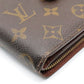 LOUIS VUITTON Bifold Wallet M61667 Monogram Brown Compact zip Women Used Authentic