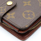 LOUIS VUITTON Bifold Wallet M61667 Monogram Brown Compact zip Women Used Authentic