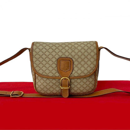 CELINE Shoulder Bag leather Brown