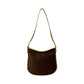 CELINE Handbag Leather, PVC Brown Macadam Blason Triomphe Pattern Women Used Authentic