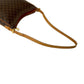 CELINE Handbag Leather, PVC Brown Macadam Blason Triomphe Pattern Women Used Authentic