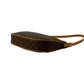 CELINE Handbag Leather, PVC Brown Macadam Blason Triomphe Pattern Women Used Authentic