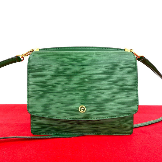 LOUIS VUITTON Shoulder Bag Epi Leather green Epi Grenel