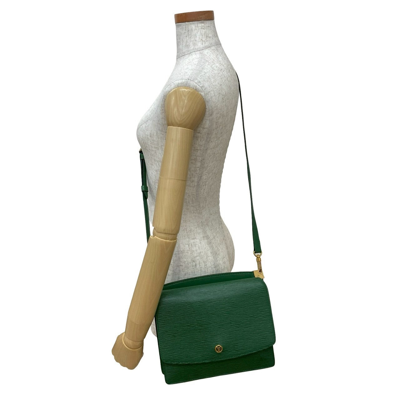 LOUIS VUITTON Shoulder Bag Epi Leather green Epi Grenel