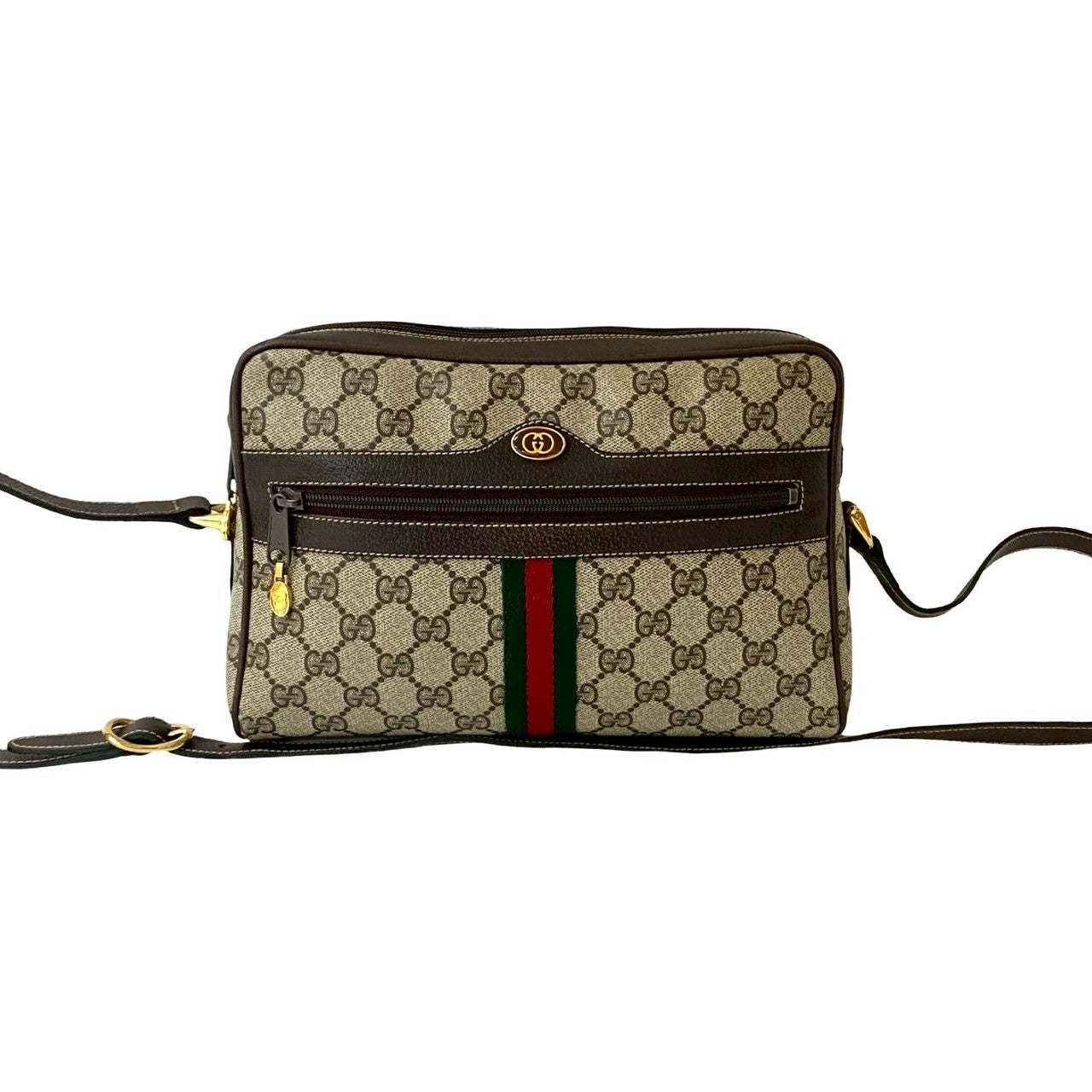 GUCCI Shoulder Bag leather Brown Sherry line
