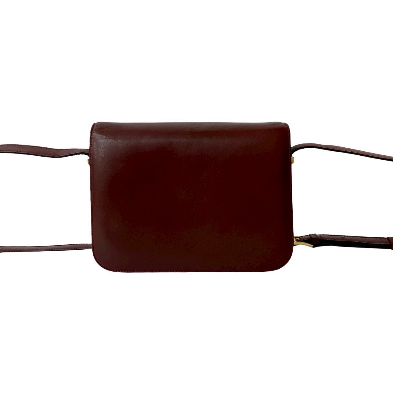 CELINE Shoulder Bag leather wine-red