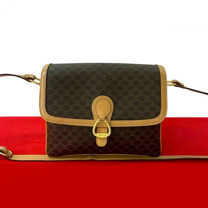 CELINE Shoulder Bag leather Brown
