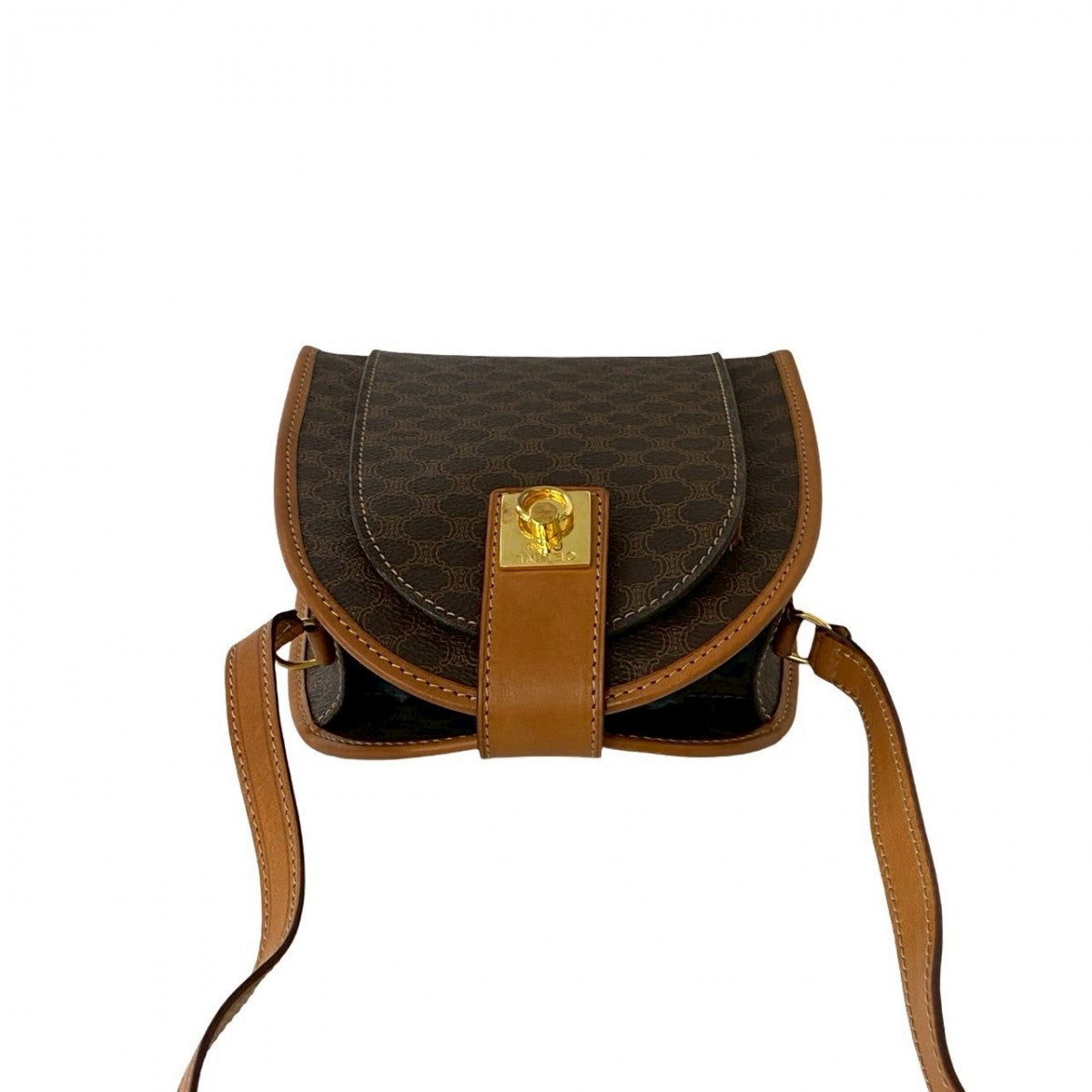 CELINE Shoulder Bag leather Brown