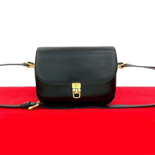 CELINE Shoulder Bag leather black