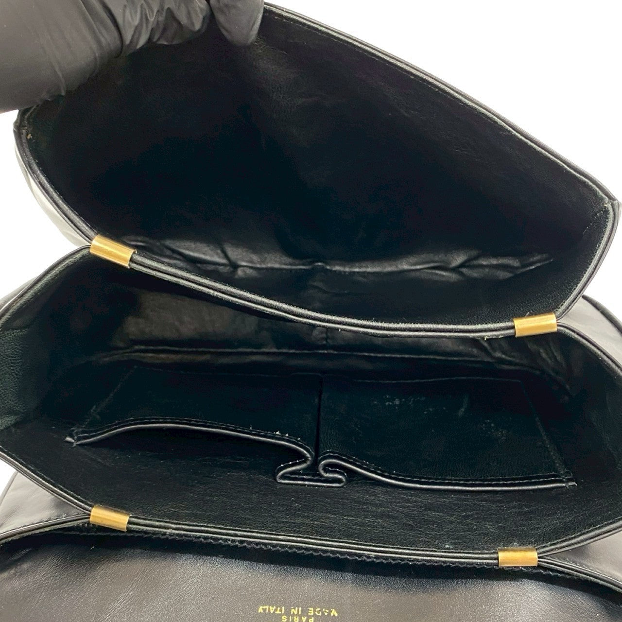 CELINE Shoulder Bag leather black