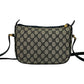 GUCCI Shoulder Bag Leather, PVC Navy GG logo Metal Sherry line Women Used Authentic