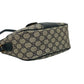 GUCCI Shoulder Bag Leather, PVC Navy GG logo Metal Sherry line Women Used Authentic