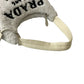 PRADA Handbag pile white Triangle Logo Metal terry mini Women Used Authentic