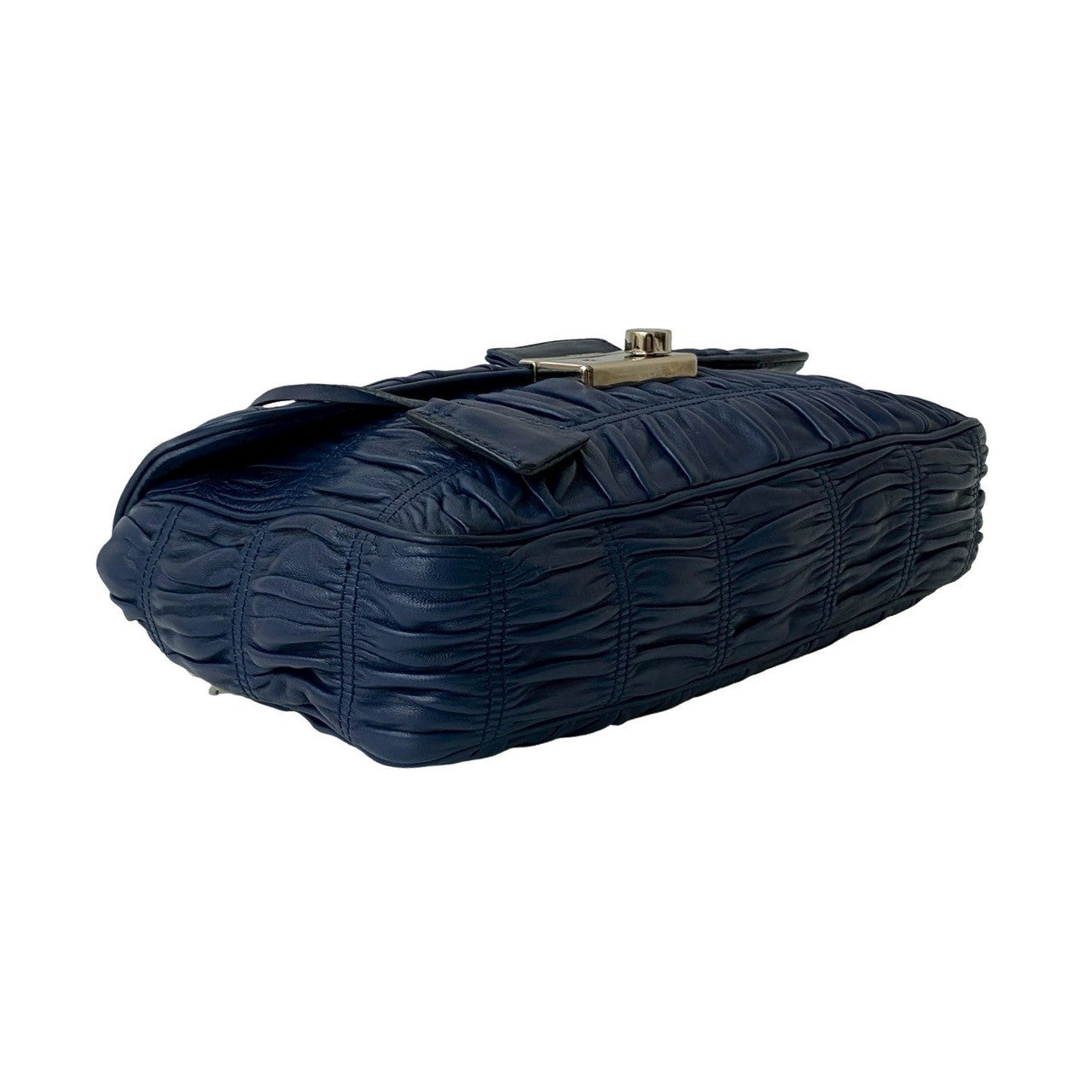 PRADA Shoulder Bag leather Navy