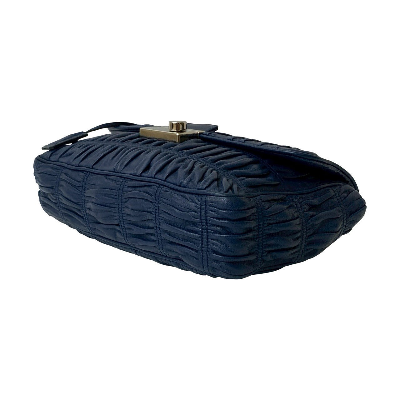 PRADA Shoulder Bag leather Navy