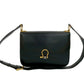 CELINE Shoulder Bag Calfskin, Leather black logo Metal Women Used Authentic