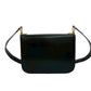 CELINE Shoulder Bag Calfskin, Leather black logo Metal Women Used Authentic