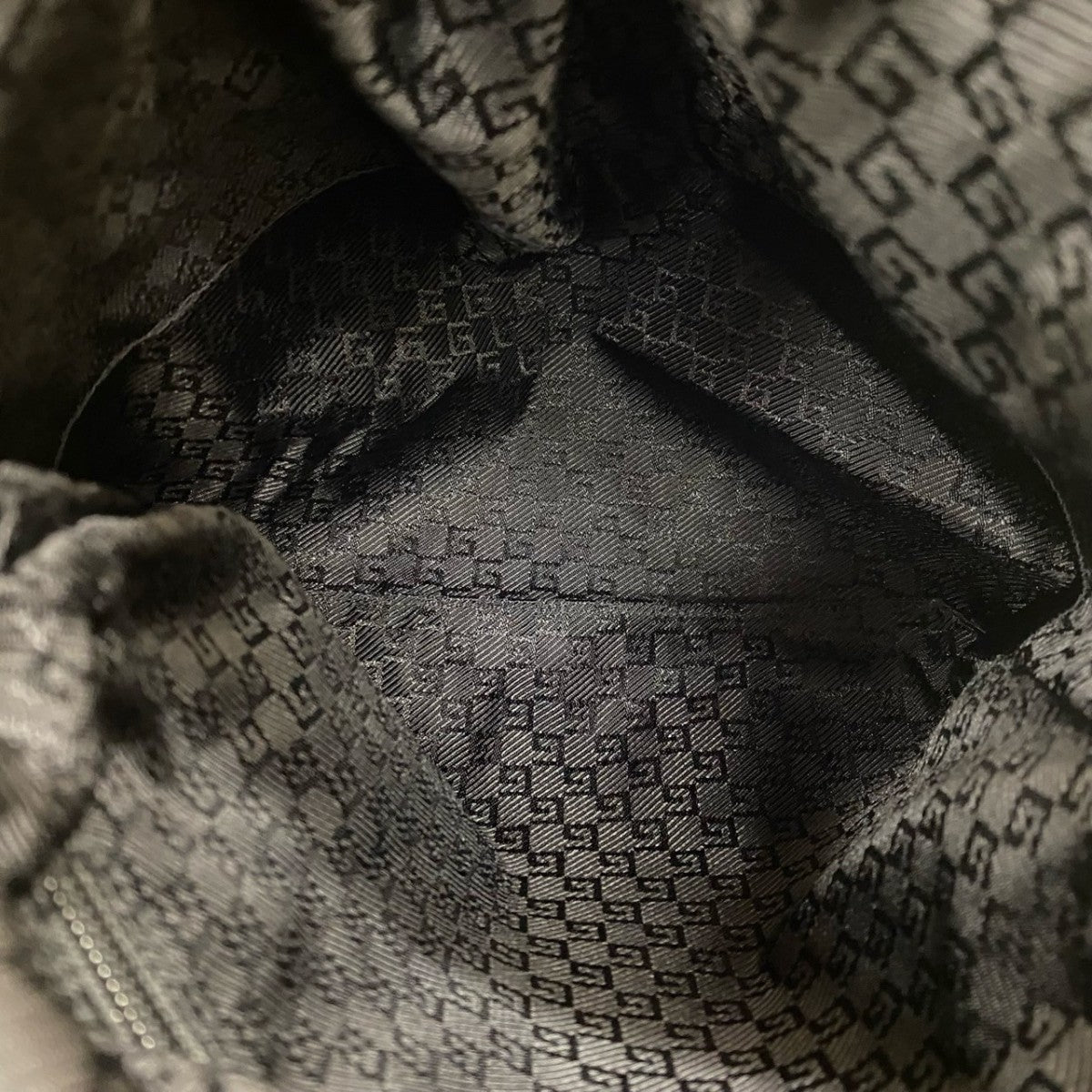 GUCCI Backpack Nylon, Leather black Sherry line Women(Unisex) Used Authentic