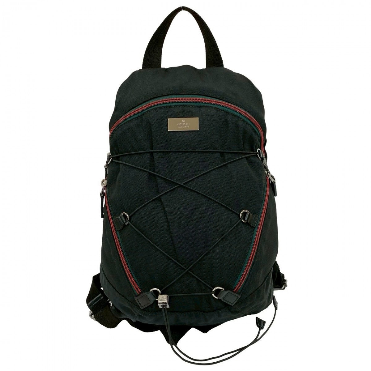 GUCCI Backpack Nylon, Leather black Sherry line Women(Unisex) Used Authentic