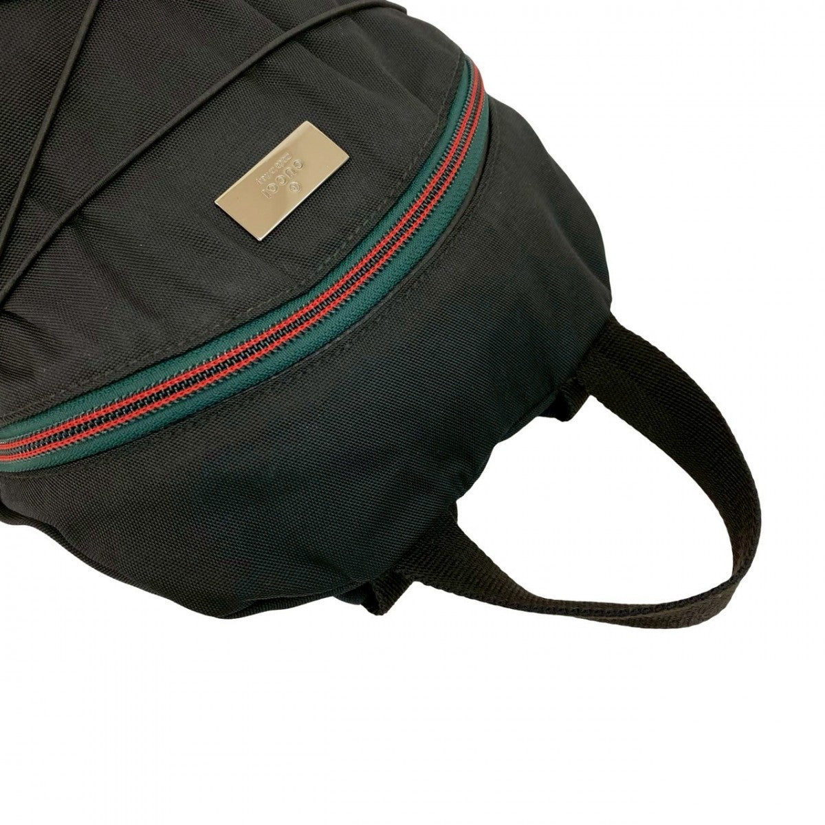 GUCCI Backpack Nylon, Leather black Sherry line Women(Unisex) Used Authentic