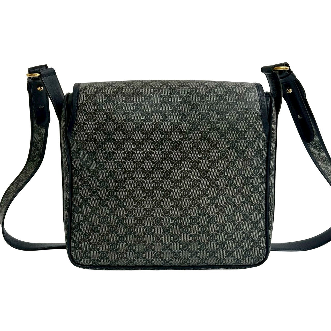 CELINE Shoulder Bag leather Navy