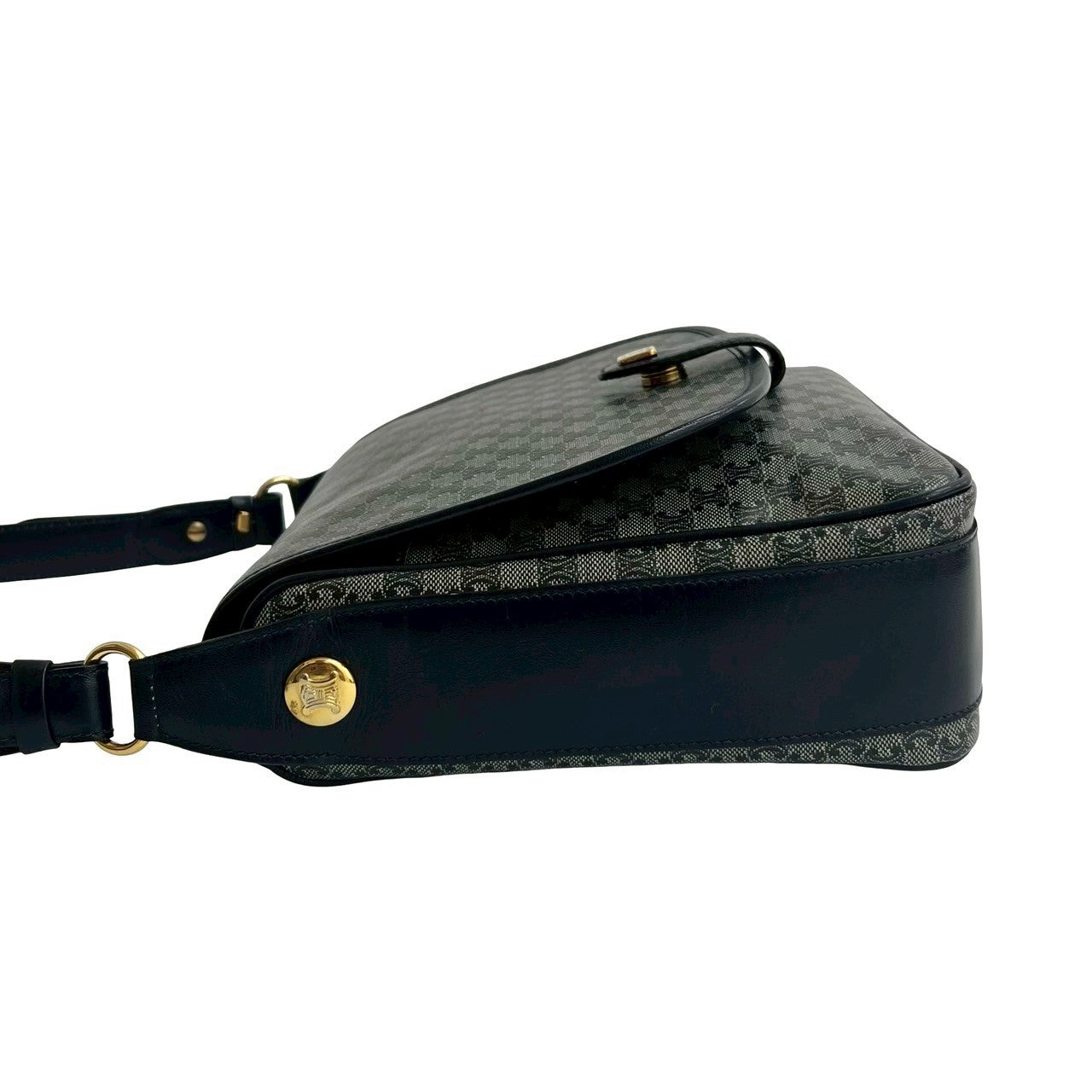 CELINE Shoulder Bag leather Navy