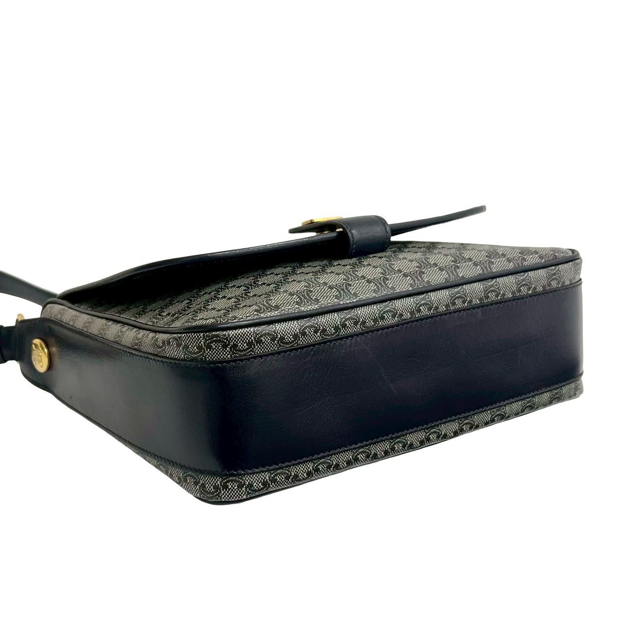 CELINE Shoulder Bag leather Navy