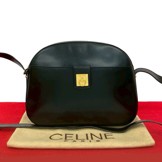 CELINE Shoulder Bag leather black
