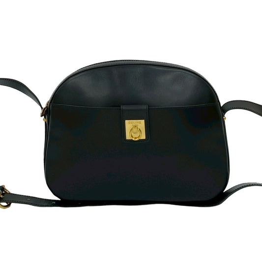 CELINE Shoulder Bag leather black