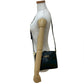 CELINE Shoulder Bag leather black Triomphe logo Metal Women Used Authentic