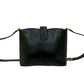 CELINE Shoulder Bag leather black Triomphe logo Metal Women Used Authentic