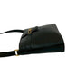 CELINE Shoulder Bag leather black Triomphe logo Metal Women Used Authentic